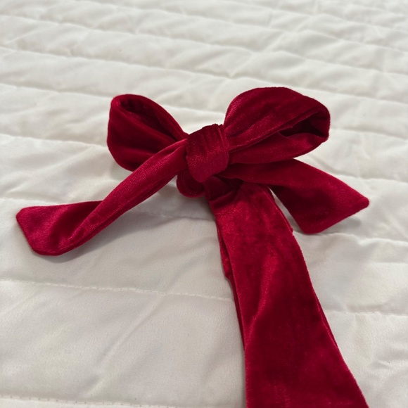 Francesca's Mi Ami Small Red Velvet Corset Top - Picture 3 of 6